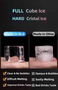 Máquina de Hielo Comercial BLG de 60 kg, Cuerpo de Acero Inoxidable, Certificación CE, Fácil de Limpiar, para Restaurantes y Bufés, Superventas - Product Image 2