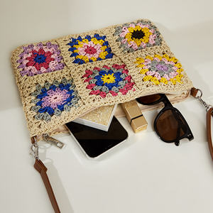 Bolso de Hombro de Paja Novedad 2025, Bolso de Hombro Chic, Bolso de Mano, Correa de Hombro Intercambiable Hecha <span class=keywords><strong>a</strong></span> Mano - Product Image 5