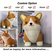 Modèle de chien Corgi gonflable sur mesure, animal gonflable publicitaire pour la décoration d'événements