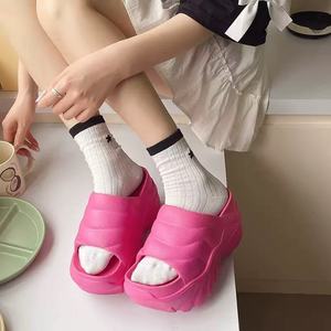 Mules ouvertes pour femme, idéales pour l'extérieur printemps-automne-hiver, à semelle épaisse, double couche, en laine et coton, chaudes et douillettes - Product Image 3