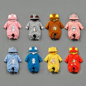 Vêtements pour bébés nouveau-nés en gros, coton biologique naturel, motif de dessin animé mignon, barboteuse pour nourrissons - Product Image 2