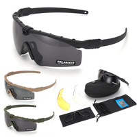 Lunettes de tir CS pour sports de plein air, verres interchangeables, lunettes de sécurité, résistance aux impacts, lunettes tactiques balistiques
