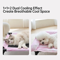 Lit de camping surélevé respirant pour animaux de compagnie, résistant à l'humidité, lit pour chien surélevé, chaise longue lavable pour chat, pour petits animaux, utilisation intérieure et extérieure