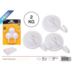 Ganci a ventosa (3 pezzi)-Hardware e ganci - Product Image 1