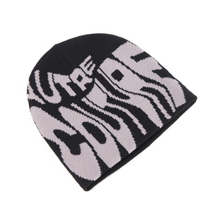 Custom Jacquard Schedel Fleece Ski Cap Skully Slouch Warm Zonder Manchet Beanie Hoed Vrouwen Muts - Product Image 3