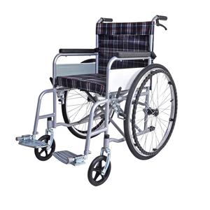 Silla de ruedas manual Plegable ligera y portátil de acero al por mayor para uso en centros de salud y atención domiciliaria para discapacitados - Product Image 3