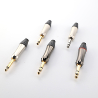 OEM Coloré Pistolet Nickel Noir Audio 1/4 6.35mm Mono Stéréo Prise Adaptateur Connecteur Prise Jack pour Guitare Audio Haut-Parleur