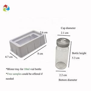白色医療用ブリスターインサートプラスチック10mlバイアルトレイ - Product Image 2