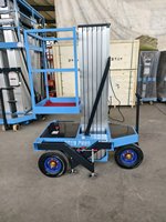 Plateforme élévatrice hydraulique gonflable à roues, monocolonne en alliage d'aluminium, petit élévateur de maintenance, petit élévateur pour travaux en hauteur