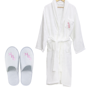 Ury <span class=keywords><strong>Peignoir</strong></span> <span class=keywords><strong>de</strong></span> douche blanc avec logo brodé personnalisé <span class=keywords><strong>de</strong></span> haute qualité pour hôtel - Product Image 1