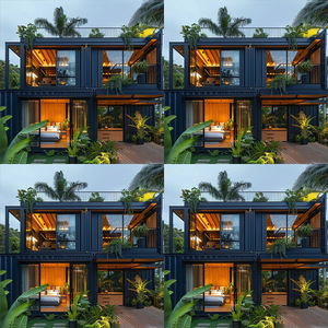 บ้านสำเร็จรูป CE Prefab Black Series 2 ชั้น แบบพับได้ เคลื่อนย้ายได้ บ้านคอนเทนเนอร์สำเร็จรูปขนาด 40 ฟุต พร้อมครัวแบบโมดูลาร์ สไตล์วิลล่า - Product Image 5