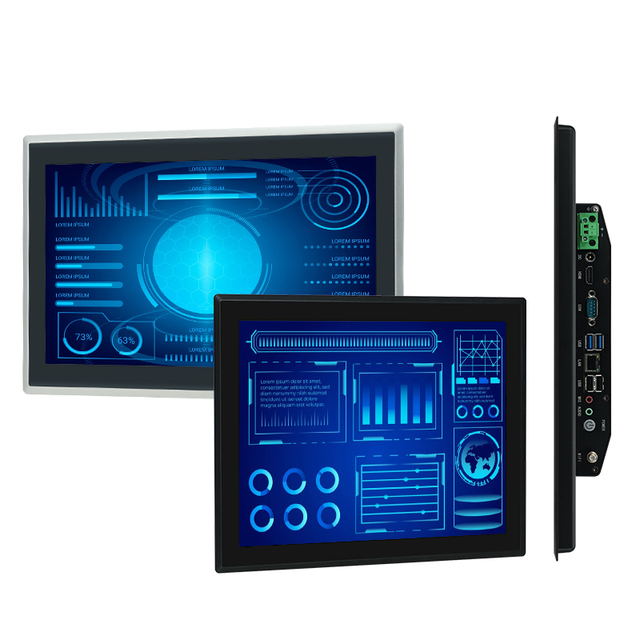 TouchWo Black Fully Enclosed All-in-One Industrial Touch Screen PC with 1920x1080 Resolution and Aluminum Alloy Construction