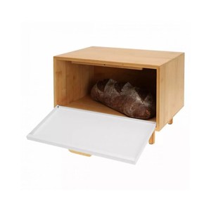 กล่องขนมปังไม้ไผ่ชั้นเดียวสำหรับจัดเก็บในครัว - Product Image 2