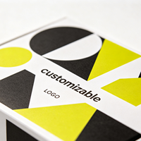 Caja Rígida de Dos Piezas con Patrón Geométrico Minimalista Moderno, Logotipo Personalizado en Relieve para Perfumes, Joyería, Estuche de Regalo de Alta Gama