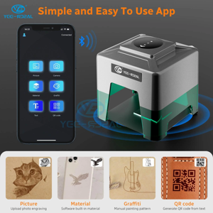 <strong>portable</strong> <strong>engraving</strong> laser <strong>machine</strong> YEELASER <strong>Portable</strong> Laser Engraver <strong>Machine</strong> 3W Adjustable Focus Multi-Material for Wood and Metal <strong>Engraving</strong> - Product Image 4
