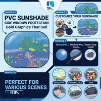 Pare-soleil pour vitres latérales de voiture, pliable, en PVC, installation et rangement rapides, impression personnalisée, modèles universels