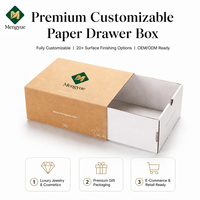 Boîte à tiroir en carton de luxe personnalisée en gros, finition mate, estampage à chaud en feuille d'or, écologique, durable, emballage cadeau robuste