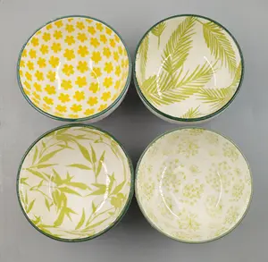 Cuenco de cerámica personalizado en relieve con impresión de almohadillas