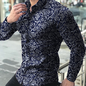 Chemises habillées pour hommes d'affaires, Chemise Chemise Homme Camisa Classic Fit Mens Long Sleeve Cotton Embroidered Business Shirt - Product Image 2