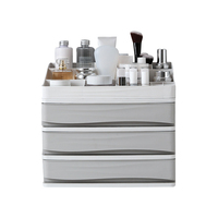 Boîte de rangement pliable multifonctionnelle à 5 couches en plastique PP pour bijoux, maquillage et cosmétiques, organiseur de beauté pour femmes, conteneur de bureau