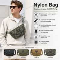 Sac à bandoulière en nylon durable, léger, réglable, organisateur, pour la randonnée, le supermarché, personnalisable, ODM, OEM