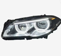 Phares bicolores pour BMW Série 5 F10 F18 520i 525i 2011-2017, style yeux d'ange LED jaune et blanc