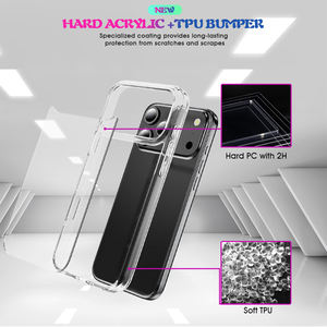 <span class=keywords><strong>Coque</strong></span> de protection hybride antichoc en PC rigide pour <span class=keywords><strong>iPhone</strong></span> 17 Pro 16E 15 14 Plus 17 Air 13 12 <span class=keywords><strong>11</strong></span> Pro Max, <span class=keywords><strong>coque</strong></span> de téléphone <span class=keywords><strong>transparente</strong></span> fine en TPU souple - Product Image 5