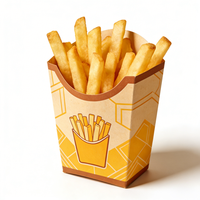 Boîte à frites, boîte à anneaux d'oignon, boîte à tendres de poulet, boîte à pop-corn, boîte à nuggets de poulet, emballage jetable en gros pour frites