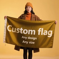 Drapeau promotionnel Oromo personnalisé de haute qualité, imprimé numériquement, double face, en toile polyester, 3x5 pieds, pour extérieur, couleur personnalisée