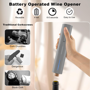 Sacacorchos de Vino Automático Personalizado, Mini Sacacorchos Eléctrico de Empuje, Abridor de Botellas de Vino Tinto, Embalaje en Caja de Regalo - Product Image 4