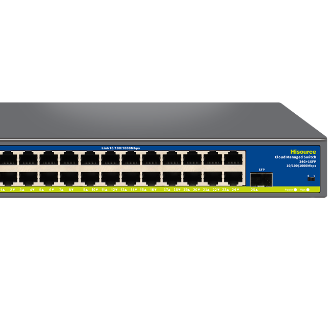 24 Port Full Gigabit Ethernet Switch Lite Managed WEB/ APP Mobile Phone App Cloud-Managed, Port Power Control, Multiple VLAN