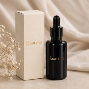 Botella con Gotero de Vidrio Negro Opaco de 30ml 50ml, Vial para Suero con Protección contra la Luz, Cero Transmisión UV, Envase para Cuidado de la Piel, Venta al Por Mayor - Product Image 1