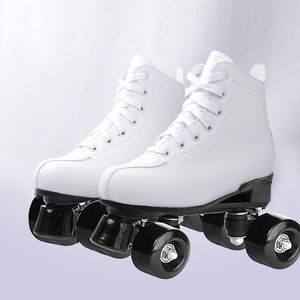 Patines de <span class=keywords><strong>ruedas</strong></span> de doble fila, rueda brillante, zapatos de <span class=keywords><strong>Patinaje</strong></span> Artístico de cuero PU blanco para adultos, niños, pista de hielo al por mayor de invierno - Product Image 5