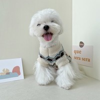 Pull en tricot pour chien de compagnie beige chaud en gros