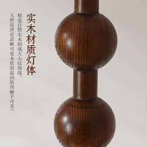 Lampe suspendue LED en bois massif de style rétro français, style wabi-sabi, pour comptoir de bar, mur d'arrière-plan, chambre à coucher, couloir - Product Image 4