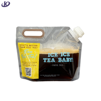 1L 2L 3L 4L Sac à emporter en plastique pour jus de fruit demi-gallon avec bec verseur