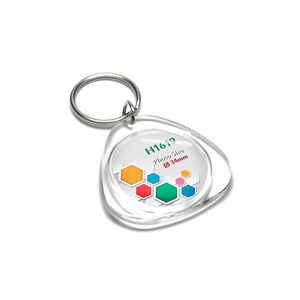 Fabricante al por mayor elegante llavero de acrílico de color claro con impresión offset gráfico personalizado para una promoción con estilo - Product Image 1