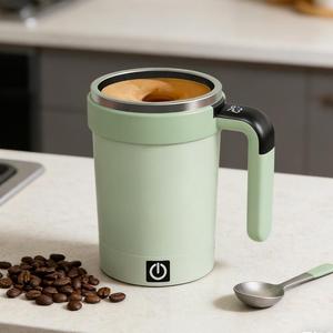 0728 304 Stainless Steel Smart Drinkware Fully Automatic Portable Coffee Stirring Cup Magnetic Suction <b>Heating</b> Cooling - Product Image 3