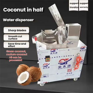 Extracteur d'eau de noix de coco commercial en acier inoxydable, coupe et divise, entraînement hydraulique, fonction 2-en-1, moteur haute puissance - Product Image 2
