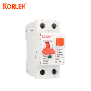 Korlen Hot Selling 1P + N 63a 10ka Ip20 Zonne-Energie Overbelasting Bescherming Resterende Stroomonderbreker Rcbo - Product Image 2