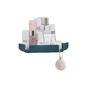 Organisateur de salle de bain mural en plastique avec double niveau sans poinçonnage Support d'angle pour <span class=keywords><strong>le</strong></span> nettoyage des outils Support de rangement - Product Image 5