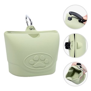 Silicone Pet Food Bag Portable <b>Dog</b> Snack Pouch For Outdoor Walking Training With Carabiner <b>Hook</b> - Product Image 2