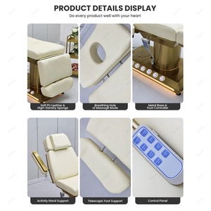 <span class=keywords><strong>Table</strong></span> <span class=keywords><strong>de</strong></span> <span class=keywords><strong>massage</strong></span> électrique chauffante <span class=keywords><strong>de</strong></span> luxe pour spa et salon <span class=keywords><strong>de</strong></span> beauté, fauteuil médical <span class=keywords><strong>de</strong></span> podologie, lit <span class=keywords><strong>de</strong></span> soin esthétique pour esthéticienne, visage et cils - Product Image 6