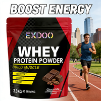 Vente Flash : Poudre de Protéine de Lactosérum Dorée Double Richesse Chocolat, Gainer de Masse Musculaire, Complément Sportif pour Adultes 50g+