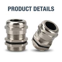 Presse-étoupe en laiton étanche IP68 M22x1.5, connecteur métallique nickelé 10-14mm