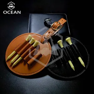 Bán Hot Golf TEE chủ PU da bóng TEE Pouch biểu tượng tùy chỉnh Golf TEE Bag tag