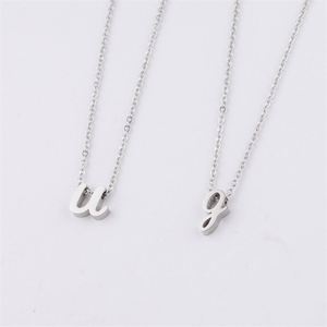สร้อยคอจี้ตัวอักษร26ตัวทำจากสเตนเลสสตีล - Product Image 3