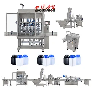 Solidpack 5l water 150ml large capacity glass bottle tomato paste filling capping labeling machine production and packaging line