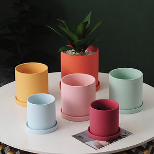 Pot de fleurs en <span class=keywords><strong>céramique</strong></span> moderne, design nordique, bassin de décoration d'<span class=keywords><strong>extérieur</strong></span> <span class=keywords><strong>cactus</strong></span>, mini pots de fleurs, mat et pur - Product Image 1