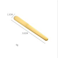 Spatules cosmétiques en acier inoxydable 304 poli, sortie d'usine, impression de logo, outil de mélange pour fond de teint